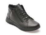 Ghete RIEKER negre, 39604, din piele naturala