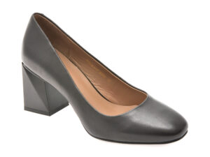 Pantofi EPICA negri, 4F3668, din piele naturala