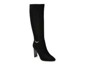 Cizme elegante EPICA negre, 3R400, din piele intoarsa