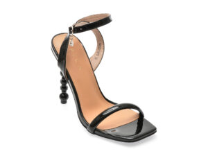 Sandale elegante EPICA negre, 110767, din piele ecologica