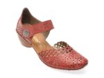 Pantofi RIEKER rosii, 43753, din piele naturala