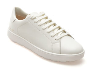 Pantofi GEOX albi, D45WEB, din piele naturala