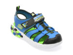 Pantofi sport SKECHERS albastri, MEGA-SPLASH 2.0, din piele ecologica