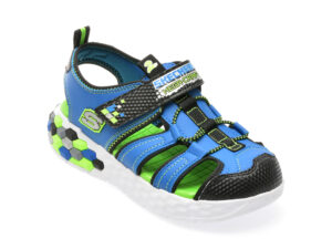 Pantofi sport SKECHERS albastri, MEGA-SPLASH 2.0, din piele ecologica