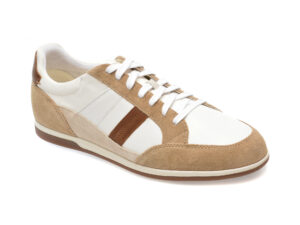 Pantofi GEOX albi, U454GA, din piele naturala