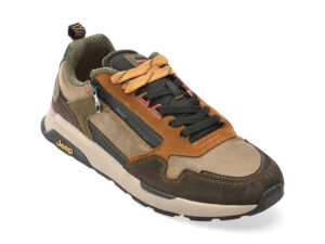 Pantofi sport JEEP maro, M42110A, din piele ecologica