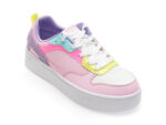 Pantofi sport SKECHERS multicolor, COURT HIGH, din piele ecologica