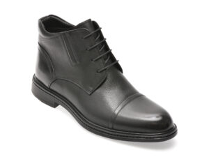 Ghete elegante OTTER negre, KX15, din piele naturala