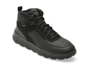 Ghete GEOX negre, U46FDC, din piele naturala