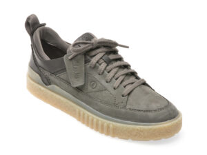 Pantofi CLARKS gri, SOMELAC, din nabuc