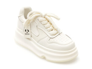 Pantofi sport GRYXX albi, 8030, din piele naturala