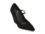 Pantofi eleganti EPICA negri, G3373, din piele intoarsa