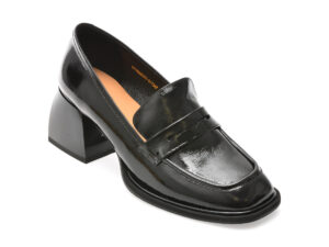 Mocasini EPICA negri, 37866N, din piele naturala lacuita