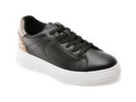 Pantofi GEOX negri, D35VXA, din piele ecologica
