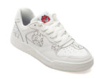 Pantofi sport SKECHERS albi, KOOPA, din piele naturala