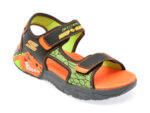 Sandale SKECHERS negre, CREATURE-SPLASH, din piele ecologica