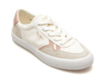 Pantofi PEPE JEANS albi, TRAVIS BRIT, din material textil