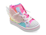 Ghete SKECHERS roz, TWI-LITES 2.0 , din piele ecologica
