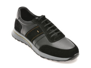 Pantofi OTTER negri, 6541, din piele naturala