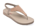Sandale SKECHERS gri, MEDITATION, din piele ecologica