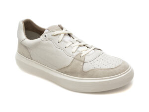 Pantofi GEOX albi, U455WB, din piele naturala