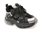 Pantofi sport GRYXX negri, 399, din material textil si piele naturala