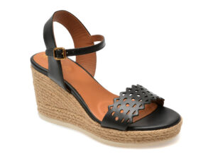 Sandale GEOX negre, D45GVA, din piele naturala