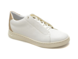 Pantofi GEOX albi, D451BA, din piele naturala