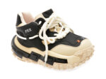 Pantofi GRYXX alb-negru, 230852, din piele naturala