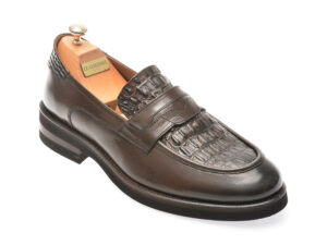 Mocasini LE COLONEL maro, 69407, din piele naturala
