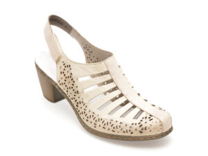 Sandale RIEKER bej, 409591, din piele naturala