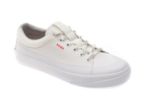 Pantofi HUGO albi, 7235, din material textil