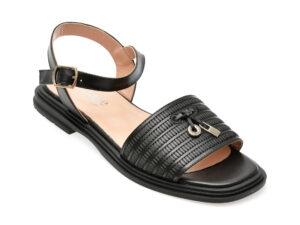 Sandale IMAGE negre, 5572404, din piele naturala
