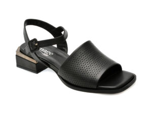 Sandale IMAGE negre, 582161, din piele naturala