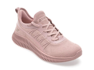 Pantofi sport SKECHERS roz, BOBS GEO , din piele ecologica