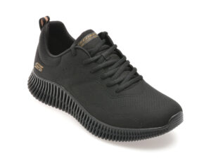 Pantofi sport SKECHERS negri, BOBS GEO, din piele ecologica