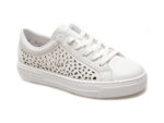 Pantofi RIEKER albi, L8831, din piele ecologica