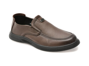 Mocasini OTTER maro, 50332, din piele naturala
