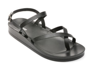 Sandale IMAGE negre, 110728, din piele ecologica