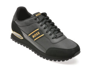 Pantofi sport BOSS negri, 9533, din material textil