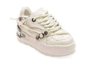 Pantofi GRYXX albi, 80251, din piele naturala