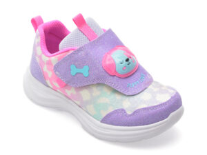 Pantofi sport SKECHERS mov, GLIMMER KICKS, din piele ecologica