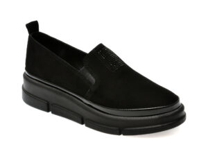 Pantofi EPICA negri, 387309, din piele intoarsa