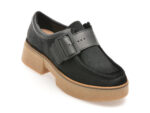 Mocasini CLARKS negri, LINOMON, din piele naturala