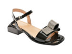 Sandale EPICA negre, 3131102, din piele naturala lacuita