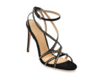 Sandale elegante EPICA negre, 972873, din piele intoarsa