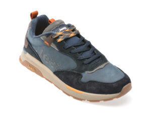Pantofi sport JEEP bleumarin, M42111A, din piele ecologica