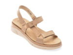 Sandale SUAVE bej, 12509, din piele naturala