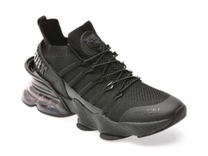 Pantofi sport PLEIN SPORT negri, STE003N, din material textil