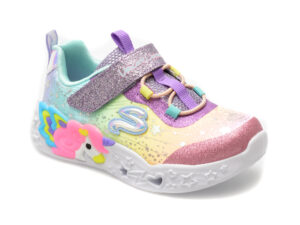 Pantofi SKECHERS multicolor, UNICORN CHARMER, din piele ecologica